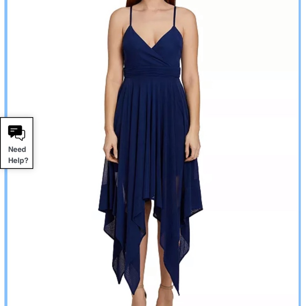 Brand new navy high low dress with tags